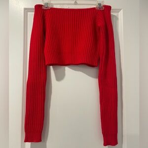 Lovers and Friends, XS red off the shoulder sweater in great condition!